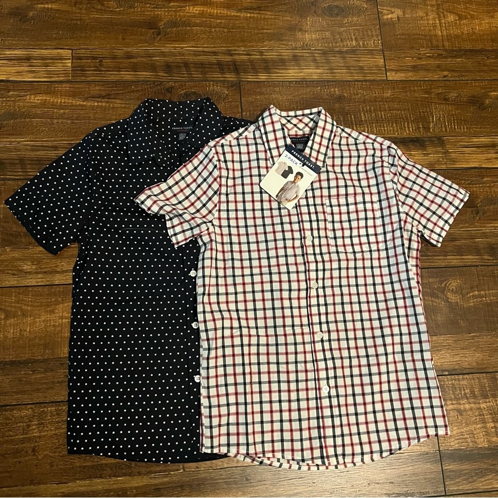🆕 French Toast boy’s short sleeve button down shirts (2 pack)